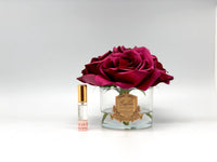 Five Roses - Clear Glass - Carmine Red - Burgundy Box - GMR90 (Carton of 4)
