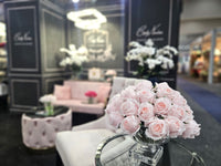 Luxury Centrepiece 37 Rose Bud Bouquet - Silver Badge - French Pink - CPRB06 (Carton of 1)