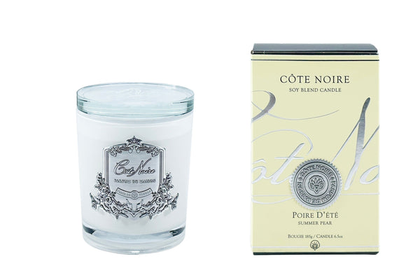 Soy Blend Candle - 185g - Silver - Summer Pear - CGS18514 (Carton of 6)