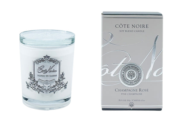 Soy Blend Candle - 185g - Silver - Pink Champagne - CGS18518 (Carton of 6)