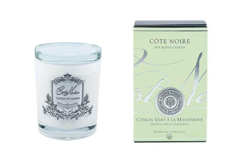 Soy Blend Candle - 185g - Silver - Persian Lime & Tangerine - CGS18522 (Carton of 6)