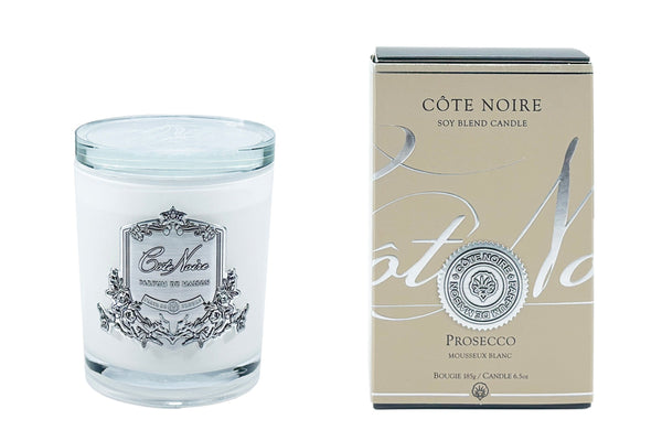 Soy Blend Candle - 185g - Silver - Prosecco - CGS18532 (Carton of 6)