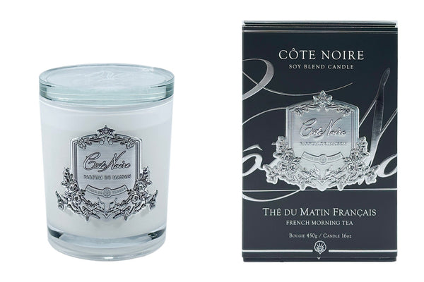 Soy Blend Candle - 450g - Silver - French Morning Tea - CGS45001 (Carton of 4)