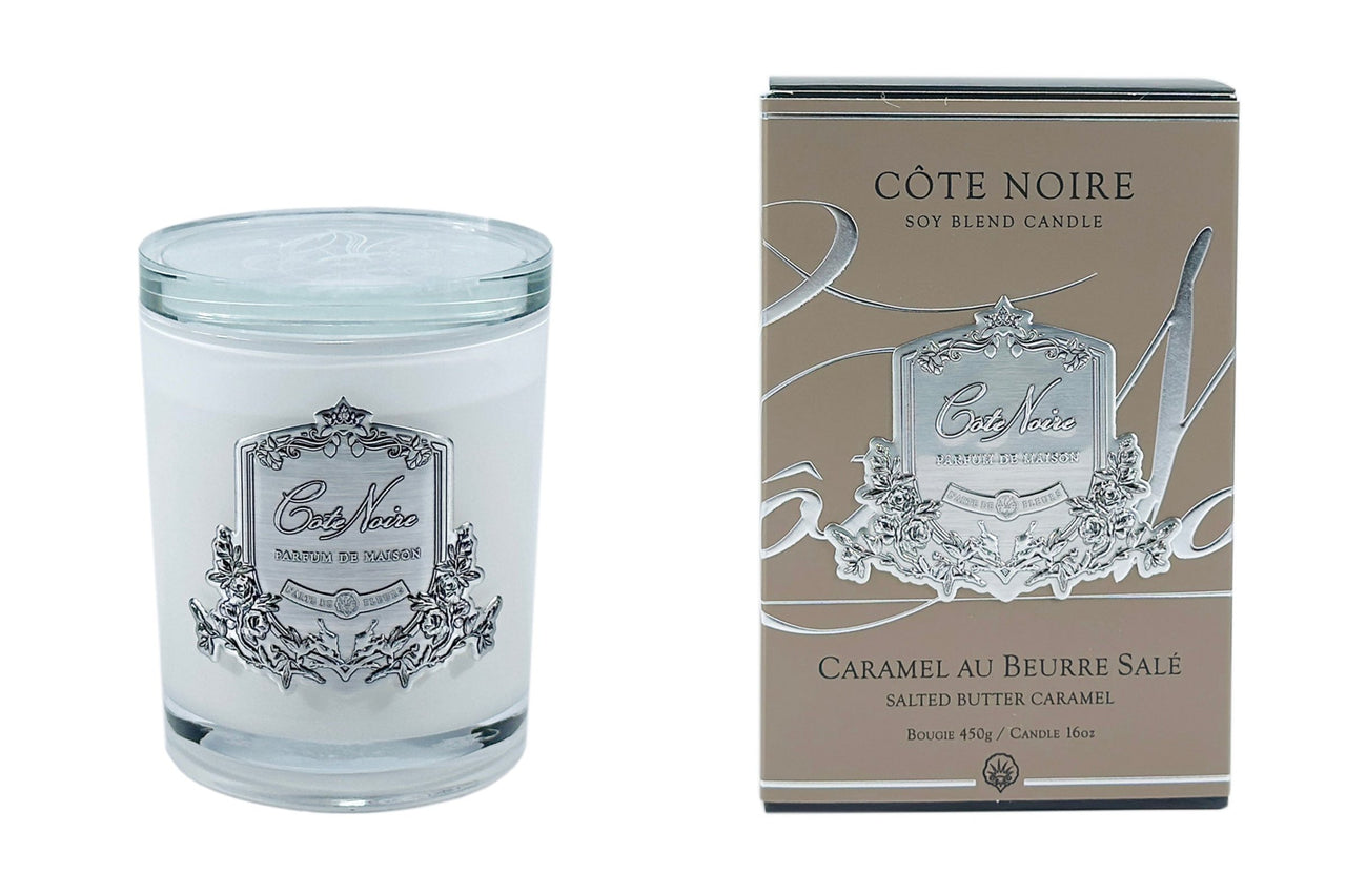 Soy Blend Candle - 450g - Silver - Salted Butter Caramel - CGS45002 (Carton of 4)