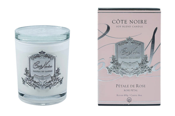 Soy Blend Candle - 450g - Silver - Rose Petal - CGS45007 (Carton of 4)