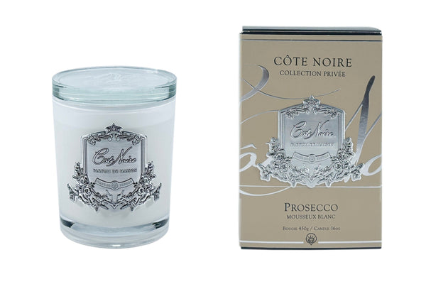 Soy Blend Candle - 450g - Silver - Prosecco - CGS45032 (Carton of 4)