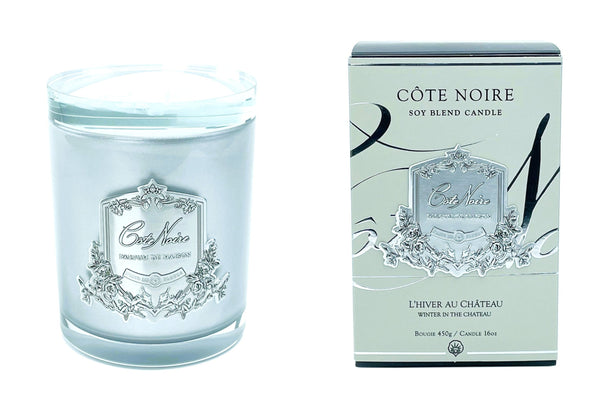 Soy Blend Candle - 450g - Silver - Winter in the Chateau - CGS45053 (Carton of 4)