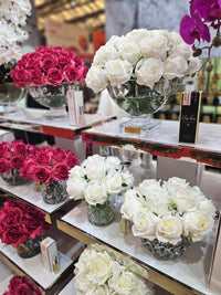 Luxury Centrepiece 37 Rose Bud Bouquet - Gold Badge - Ivory White - CPRB11 (Carton of 1)