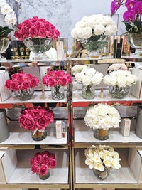 Luxury Centrepiece 37 Rose Bud Bouquet - Silver Badge - Magenta - CPRB07 (Carton of 1)
