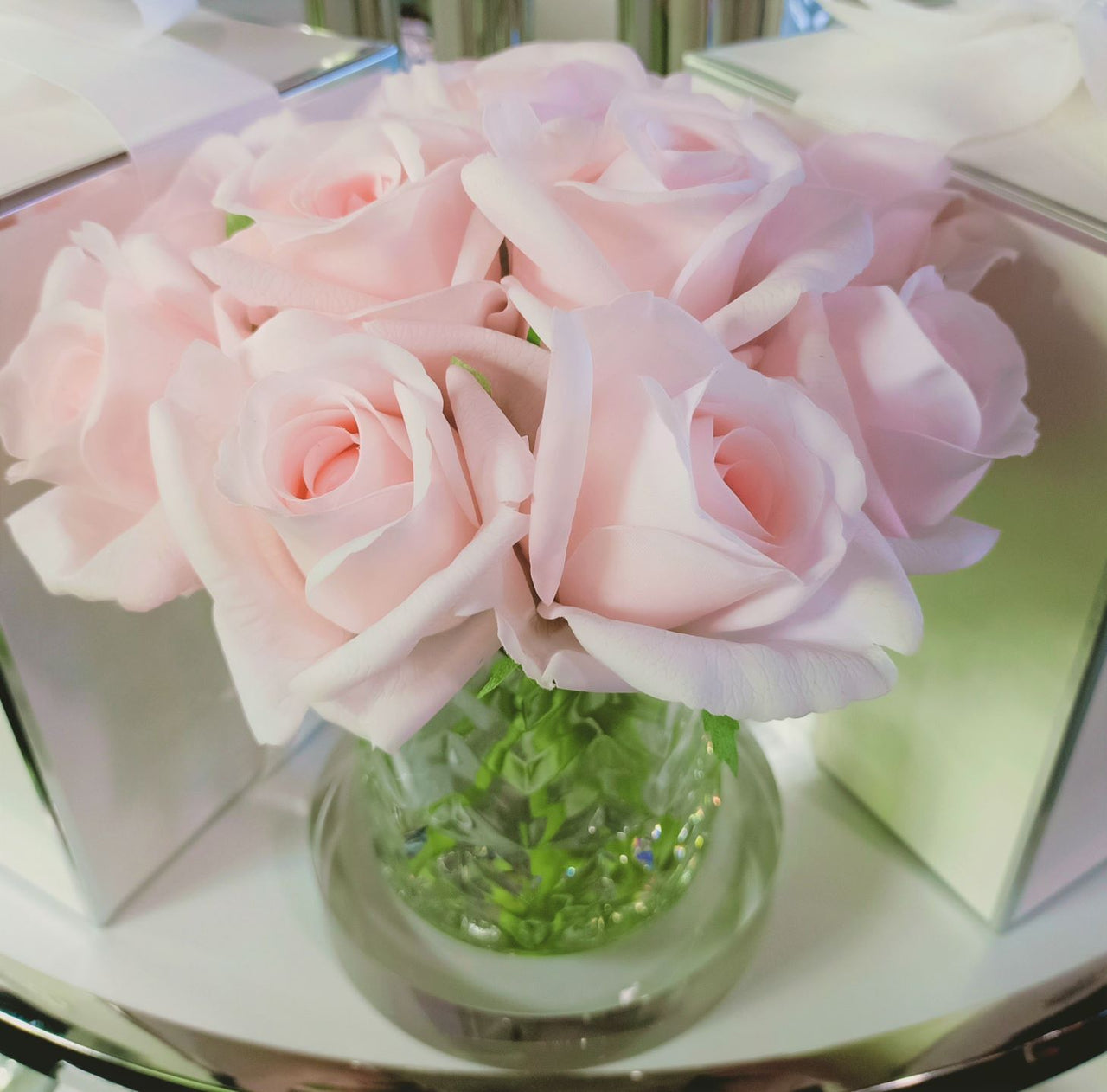 Herringbone Rose Buds - Clear - French Pink - HCF23 (Carton of 2)