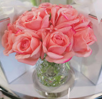 Herringbone Rose Buds - Clear - White Peach - HCF25 (Carton of 2)