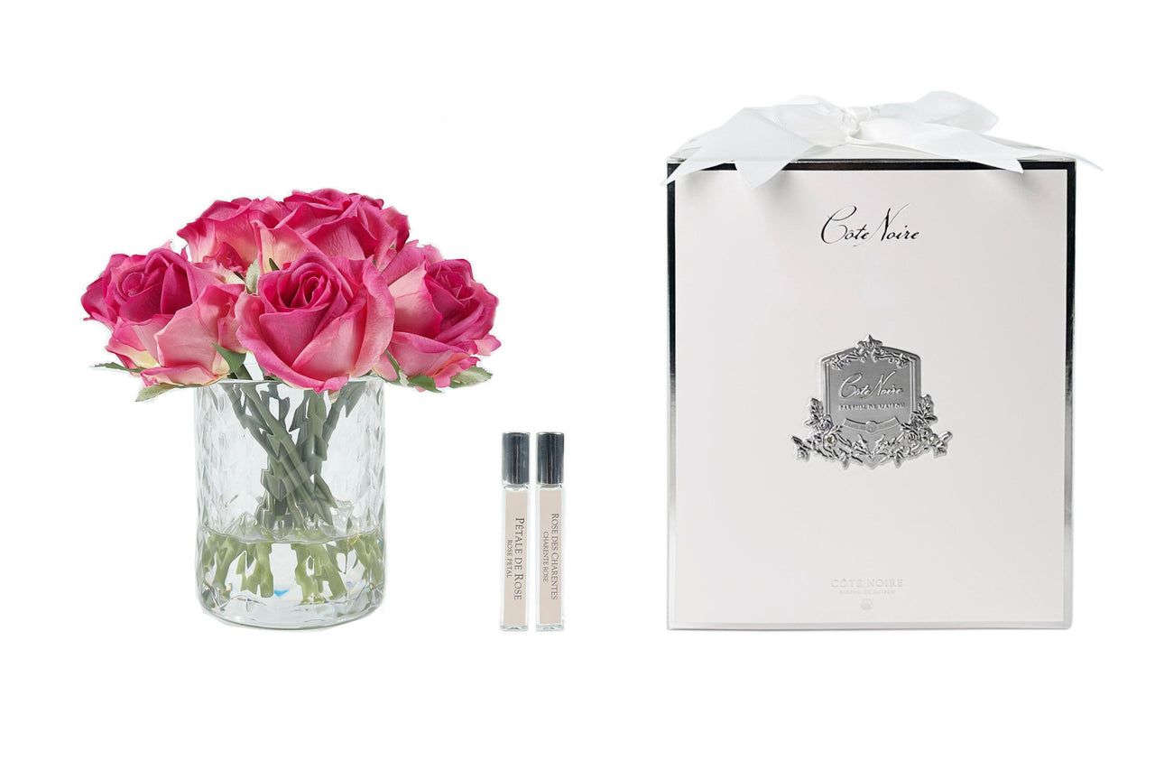 Herringbone Rose Buds - Clear - Magneta - HCF27 (Carton of 2)