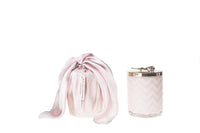 Herringbone Candle - Pink - Rose Lid & Scarf - Charente Rose - HCG04 (Carton of 2)