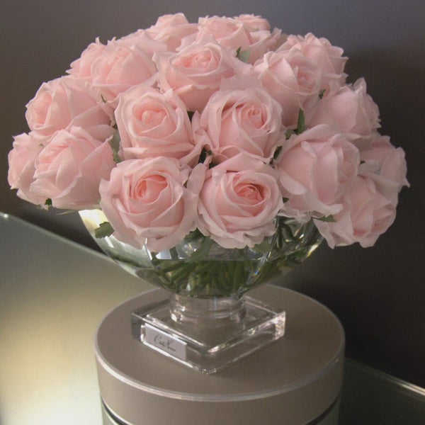 Luxury Centrepiece 37 Rose Bud Bouquet - Silver Badge - French Pink - CPRB06 (Carton of 1)