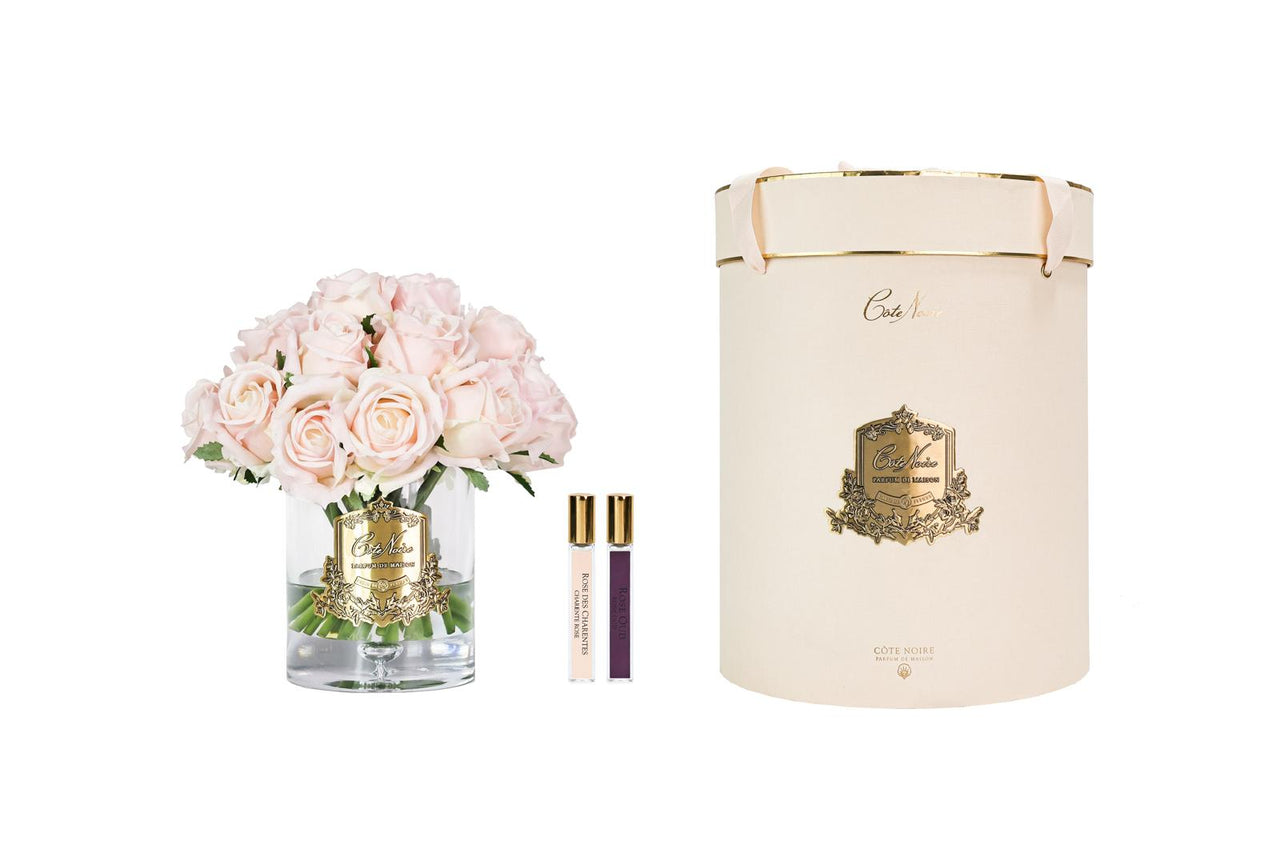 Luxury Grand Rose Bud  Bouquet - Gold Badge- Champagne Pink - LRB15 (Carton of 1)
