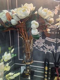 Real Touch Ivory Magnolia Branch - 2 Flowers - LOMB201