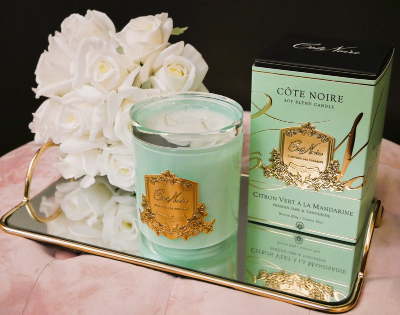 Soy Blend Candle - 450g - Jade & Gold - Persian Lime & Tangerine - CGJ45022 (Carton of 4)