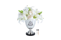 White Lilies & Roses in Marble Base Urn - LRMB01 (Carton of 1)