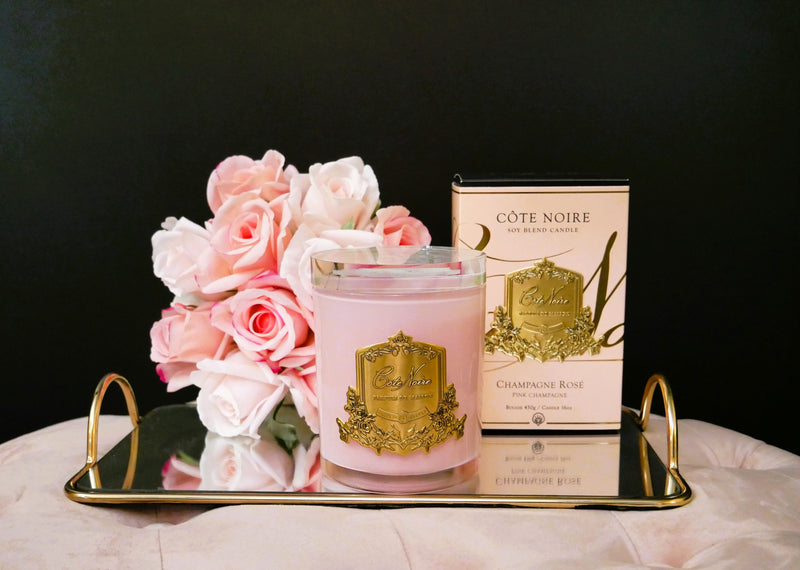 Soy Blend Candle - 450g - Pink & Gold - Pink Champagne - CGP45018 (Carton of 4)