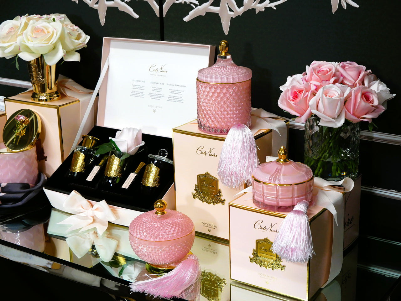 Art Deco Candle - Small - Pink - Pink Champagne - GML45002 (Carton of 4)