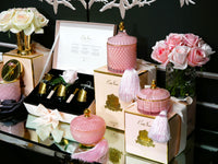 Art Deco Candle - Small - Pink - Pink Champagne - GML45002 (Carton of 4)