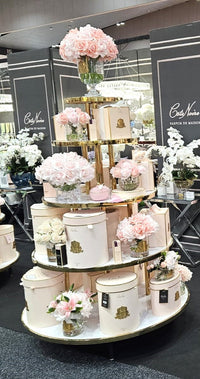 Luxury Centrepiece 37 Rose Bud Bouquet - Silver Badge - Mixed Pink - CPRB14 (Carton of 1)