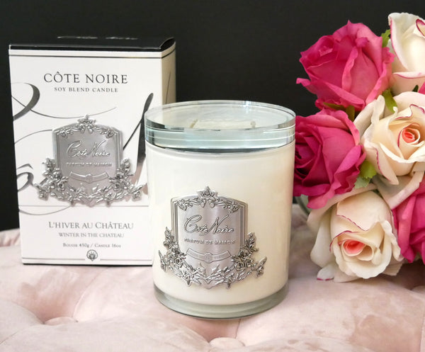 Soy Blend Candle - 450g - Silver - Winter in the Chateau - CGS45053 (Carton of 4)