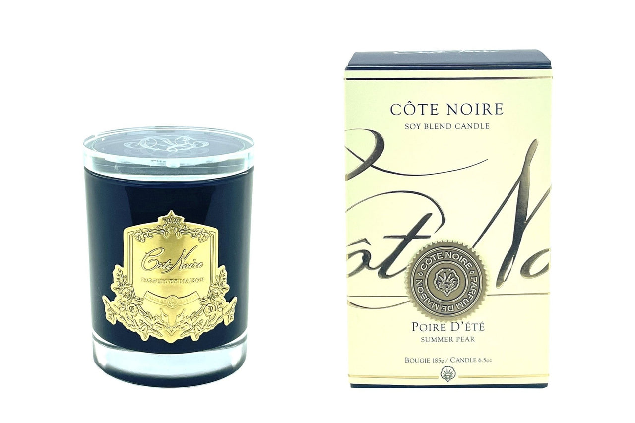 Soy Blend Candle - 185g - Gold - Summer Pear - CGG18514 (Carton of 6)