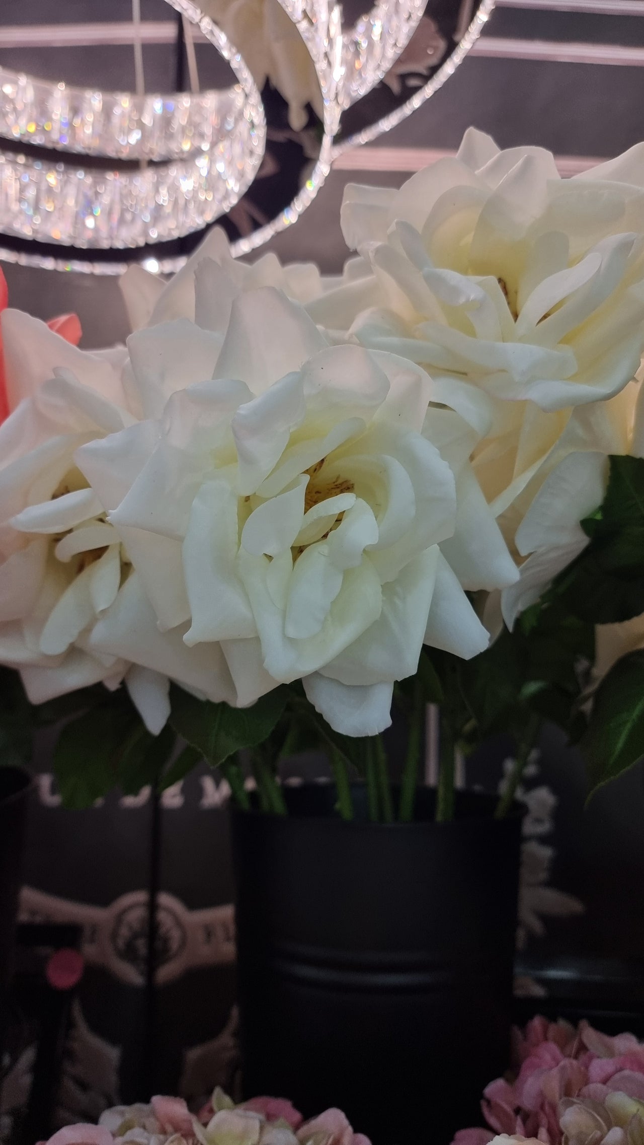 Large Real Touch Ivory English Rose Stem - LOER01