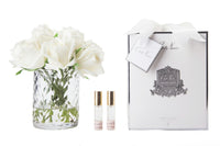 Herringbone Rose Buds - Clear - Ivory White - HCF21 (Carton of 2)