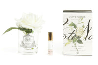 Single Rose - Clear Glass - Ivory White - GMR01 (Carton of 4)